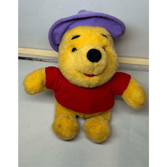 Vintage Mattel 1997 Winnie the Pooh Hunny Honey Pot With Backpack 11" Plush - Picture 4 of 11